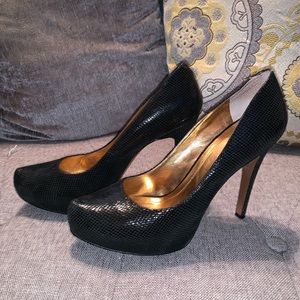 Faux Snakeskin BCBG Pumps